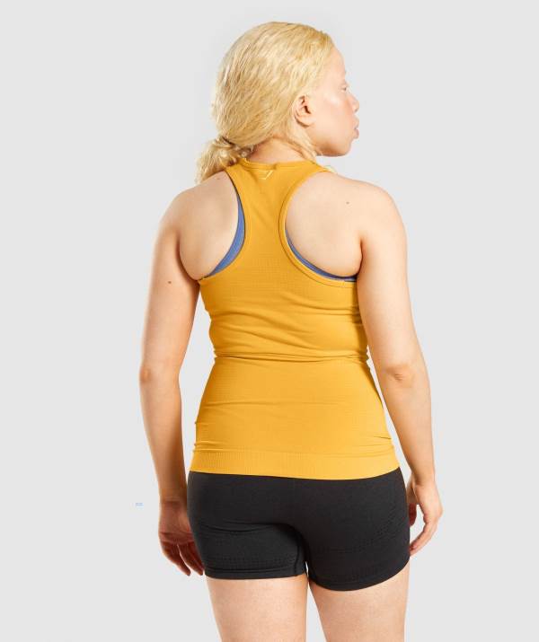 Damske Tielko Gymshark Vital Seamless 2.0 Vest Žlté | AG3592817